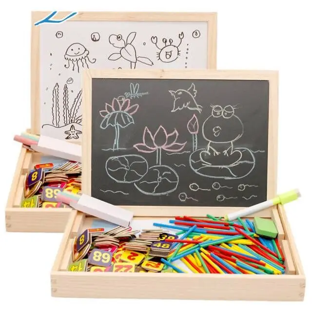 아기 완구 다목적 학습 박스 나무 장난감 자기 디지털 학습 몬테소리 교육 수학 장난감 블록 어린이 선물