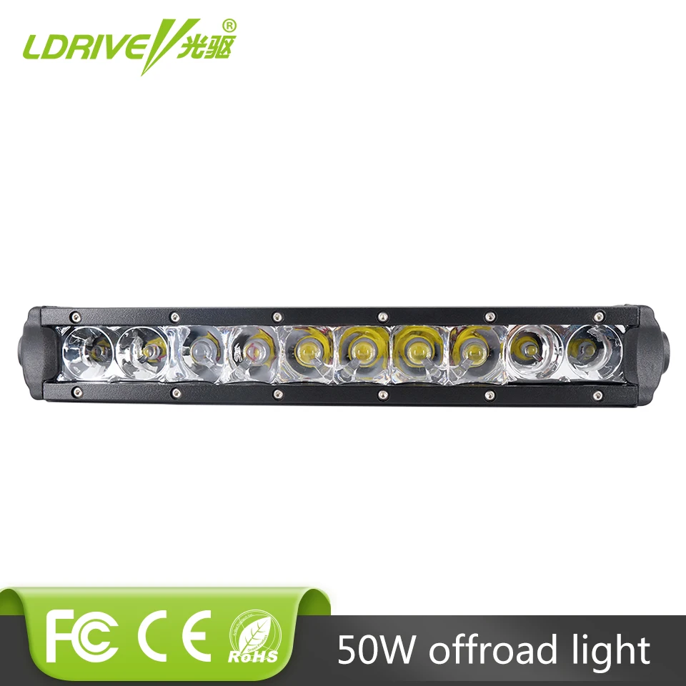 

LDRIVE 1PCS 10 Inch 50W CREE LED Chips LED Light Bar Combo Offroad Light 12V 24V For Truck Tractor Trailer Hunting Work Light