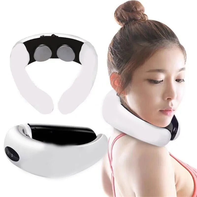 EMS Electric Pulse Neck Massager neck muscle stimulator Cervical ...