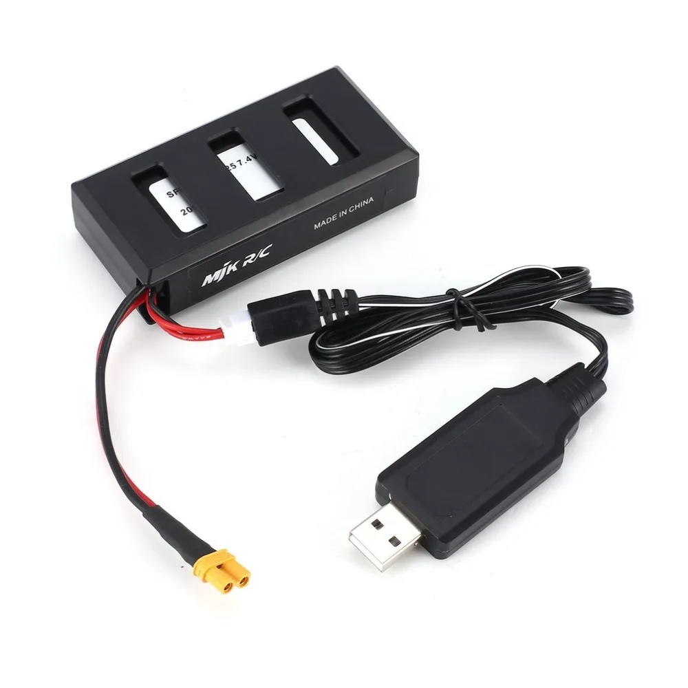 XT-30 2 S 7,4 V 1300 mAh Li-po Батарея с USB Зарядное устройство для RC Квадрокоптер беспилотный летательный аппарат Бла(беспилотный летательный аппарат Drone MJX ошибки B6/B8/B3/B2 запасных