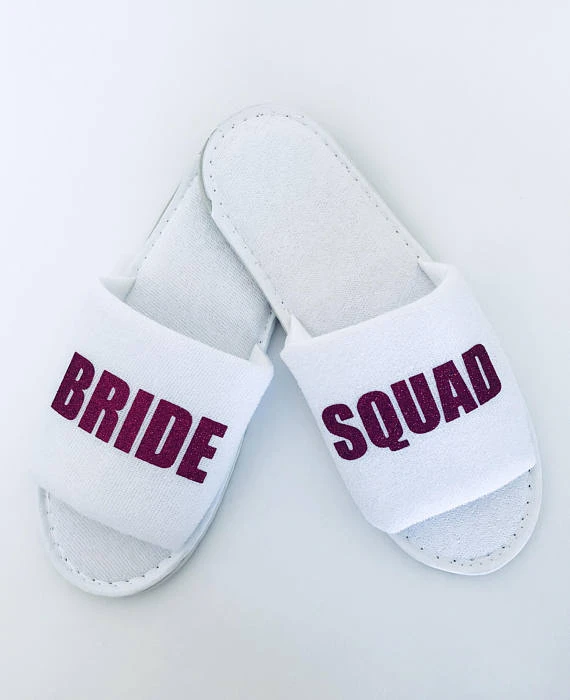 bride squad slippers