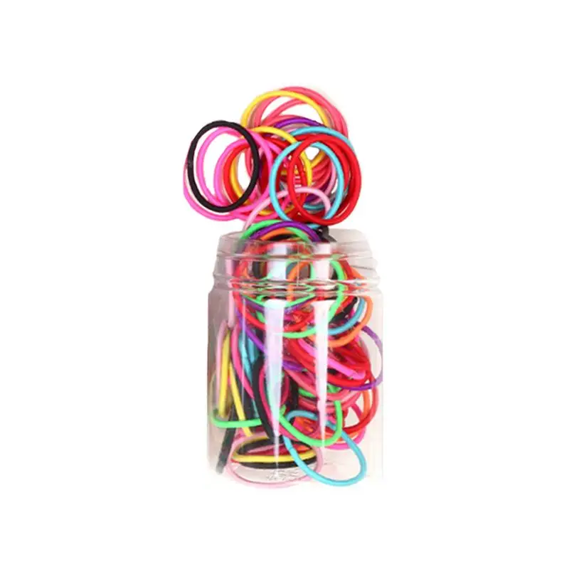 Cute Children's Hair Ring 100 PCS Head Rope Does Not Hurt Hair Princess Seven Color Rubber Band Hair Ring High Elasticity Band