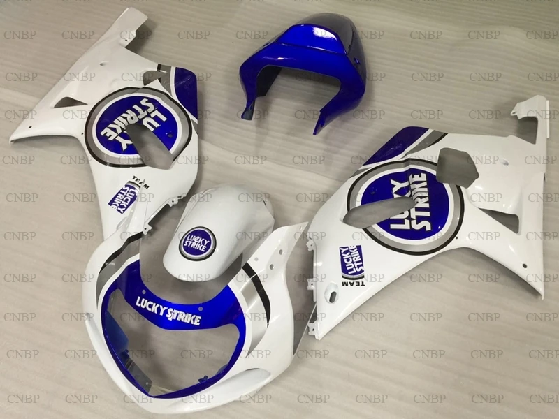 GSXR600 GSXR750 GSXR1000 2000 2003 K12 Abs обтекатель GSXR 600 750 1000 2001 белого и синего цвета