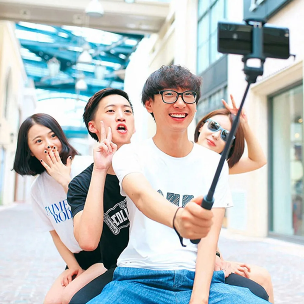 Xiaomi Selfie Stick с проводным управлением версия Plug-and-play цельный вращающийся на 270 ° дизайн стержень из алюминиевого сплава легче и прочнее