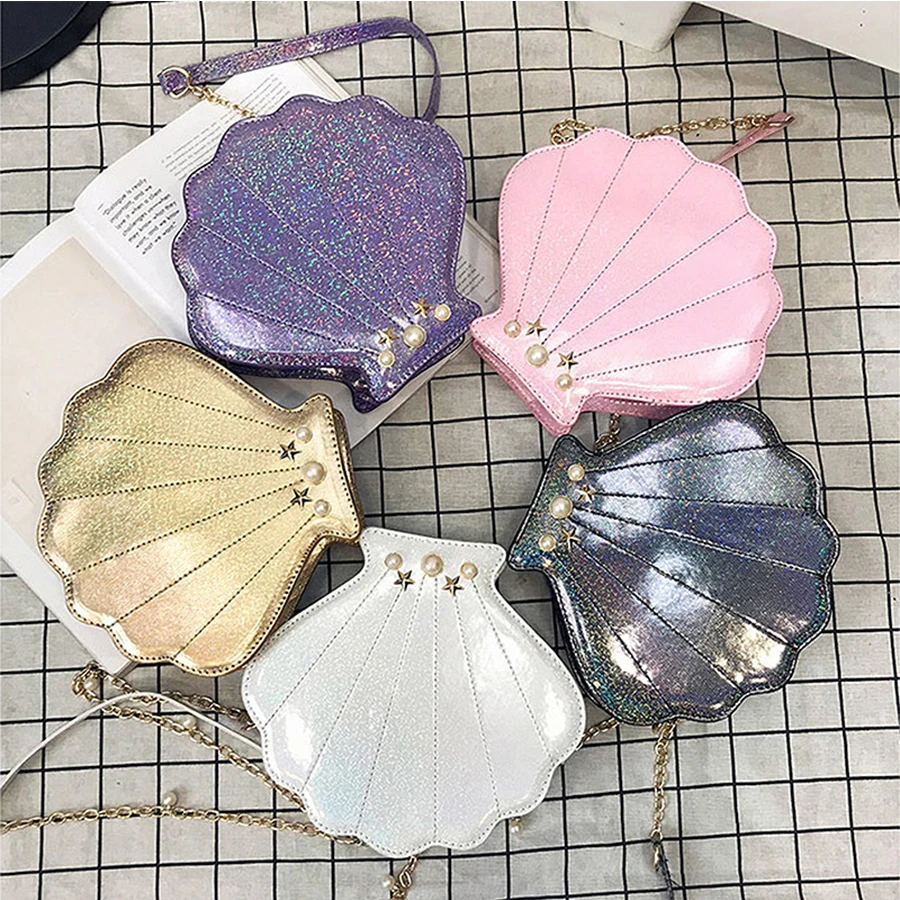 

Japanese Holographic Soft Laser Plush Pearl Bags Girl Chain Shoulder Messenger Bag Sweet Lolita Bag Luxury Dinner Clutch 2018