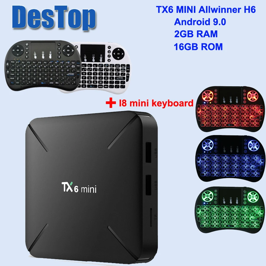 

TX6 mini Smart TV BOX Android 9.0 2GB 16GB Allwinner H6 Quad Core ALICE UX HDR 4K 2.4G Wifi Google Player TX6mini Set Top Box