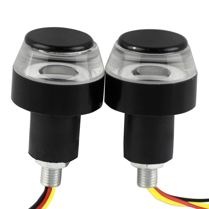 

New 2Pcs Motorcycle Turn Signal Light LED Handlebar Amber Indicator Flasher Blinker Universal Light