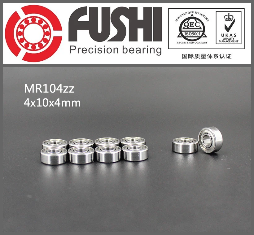 MR104ZZ 4*10*4 4x10x4mm Metal Shielded Ball Bearing Bearings 10 pcs