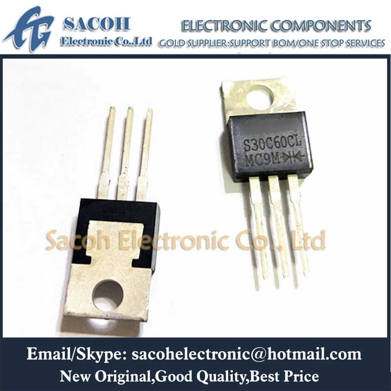 

Free Shipping 10Pcs S30C60CL S30C60C S30C45CL S30C40C S30C35C S30C30C TO-220 30A 60V Schottky Barrier Rectifier