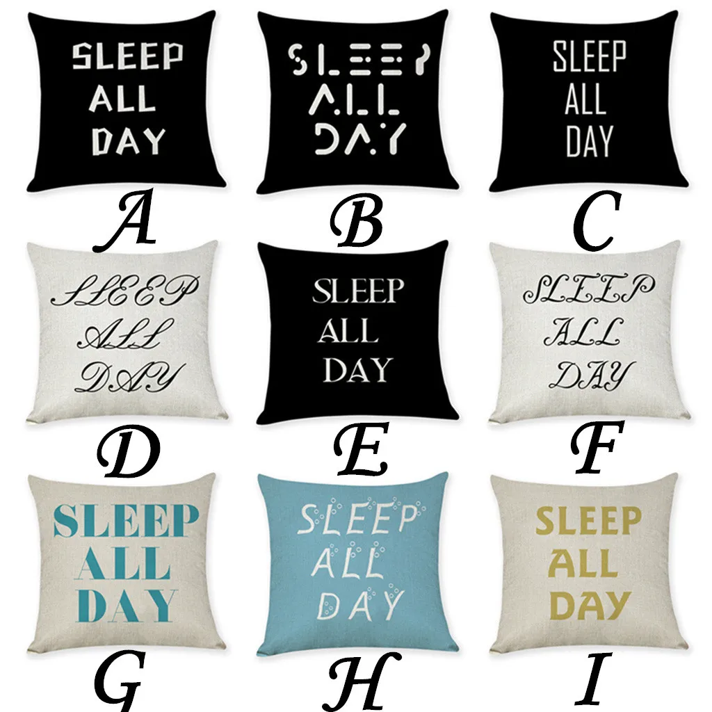

Home Cover Dance All Night Sleep All Day Throw Pillowcase Geometric Pillow Covers Living Series almofadas 45x45cm