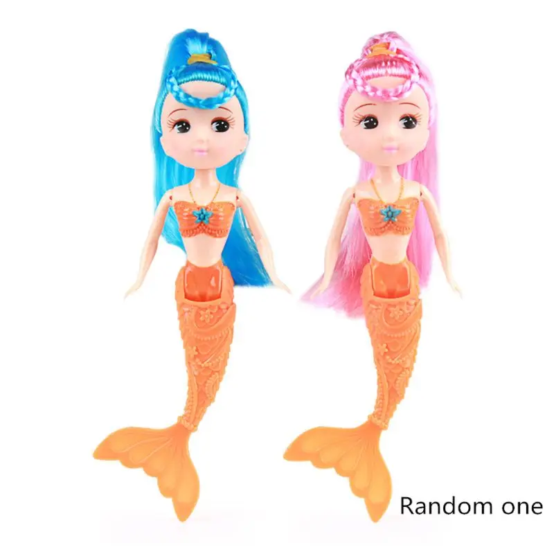 

4 Color Waterproof Swimming Fish Doll Bath Toys Dolls Accessories Kids Girl Favors Toys