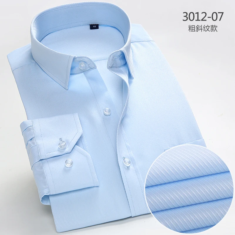 Классические мужские рубашки с длинным рукавом, саржевая белая рубашка для мужчин, деловая Повседневная официальная рабочая одежда размера плюс 8XL 7XL 6XL