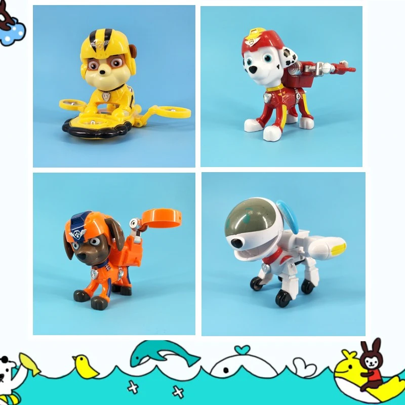 

New paw patrol dog space version variable character model deformation patrol Patrulla Canina PVC toy action character model