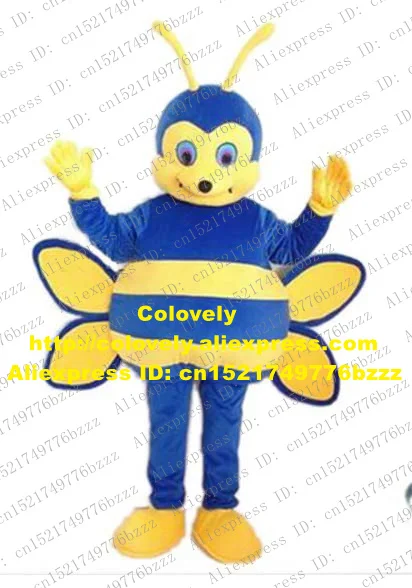 Sweet Blue Yellow Honeybee Bee Mascot Costume Mascotte Insect Apidae With Stripes Belly Adult No.2440 Free Ship | Тематическая
