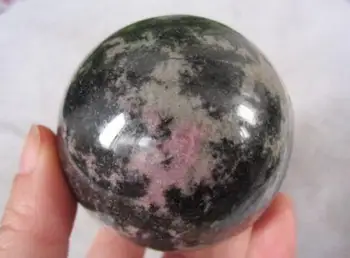 

602g NATURAL RED RUBY CORUNDUM GEMSTONE QUARTZ CRYSTAL SPHERE BALL HEALING