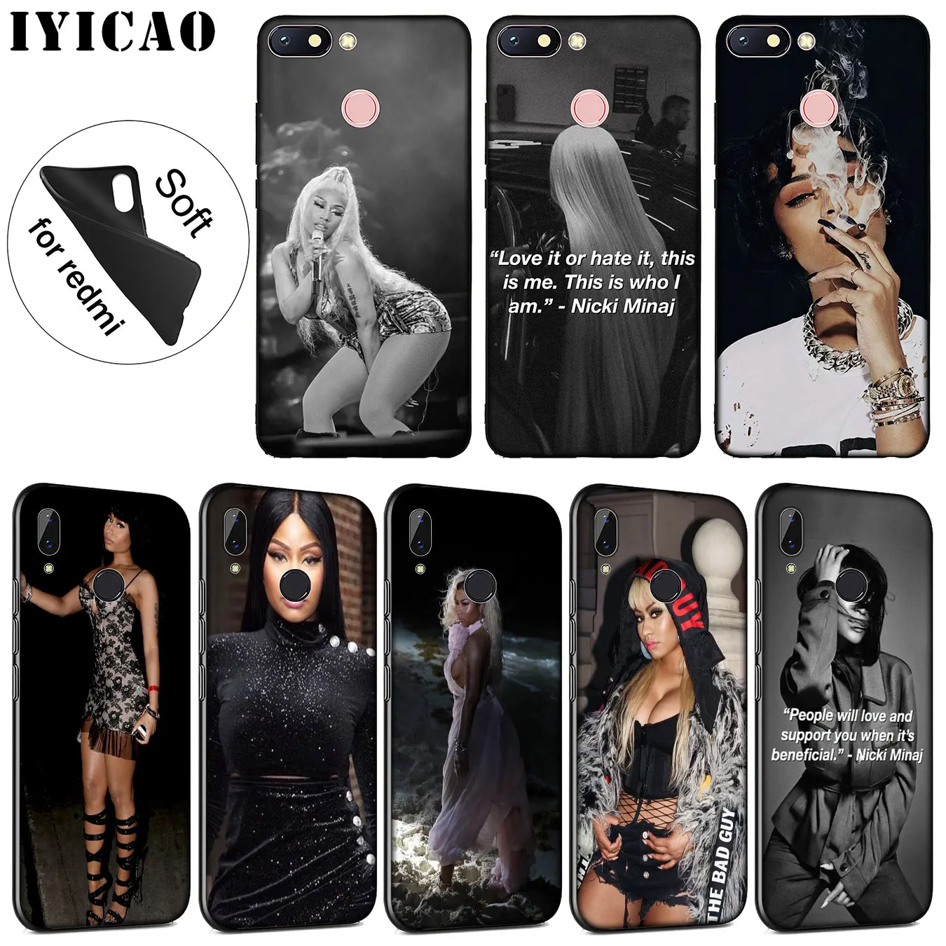 IYICAO Nicki Minaj оригинальный мягкий силиконовый чехол для телефона Xiaomi Redmi K20 8A 7A 6A 5A S2 4X