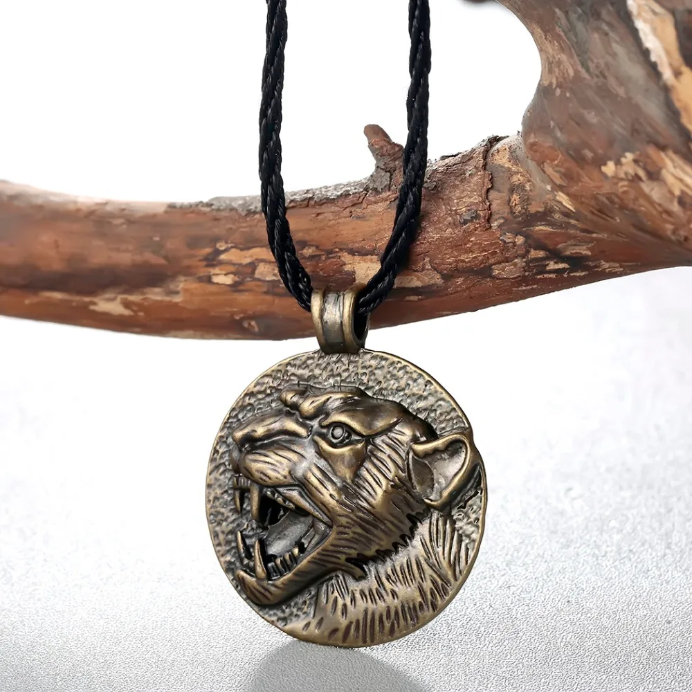 QIMING Viking Wolf Men Necklace Cat Dog Paw Bird Eagle Dragon Pendant Pagan Tibetan Amulet Odin Vintage Animal Necklace Women QIMING Viking Wolf Men Necklace Cat Dog Paw Bird Eagle Dragon Pendant Pagan Tibetan Amulet Odin Vintage Animal Necklace Women