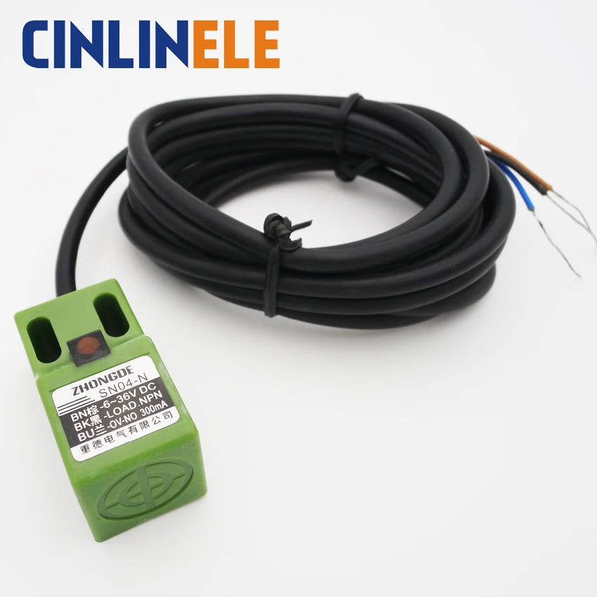 

18x18x36 4mm sensing DC PNP NO SN04-P prism shape inductive proximity switch SN04 series proximity sensor