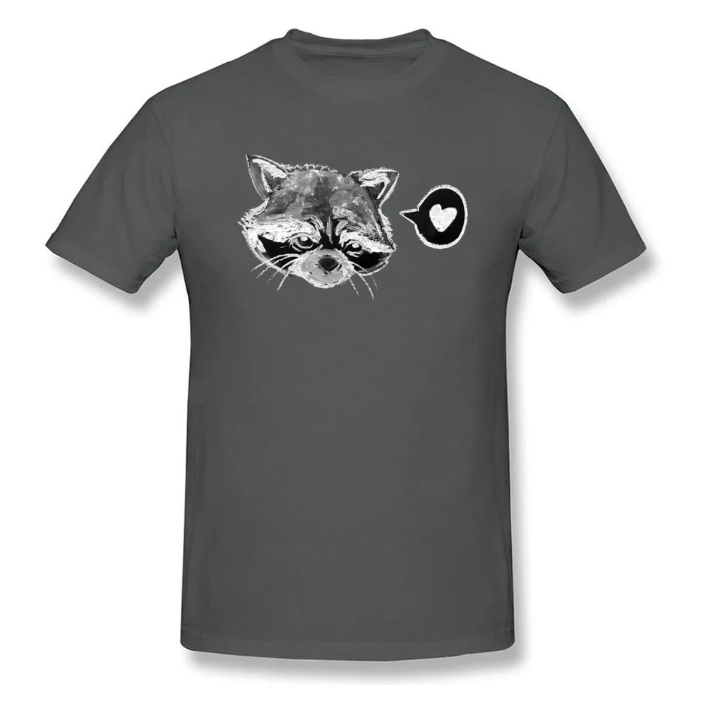 Design Racoon Love Crew Neck T Shirt April FOOL DAY Tops Tees Short Sleeve for Men Brand 100% Cotton Fabric 3D Printed T-Shirt Racoon Love carbon