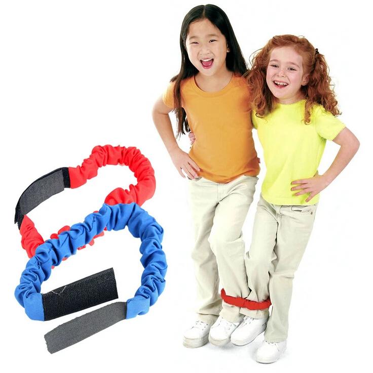 

4pcs/set Outdoor Toy Team Cooperation Work Game Bandage Two three-legged Funny Game Leg Puttee Children Sport Toy Magic Sticker