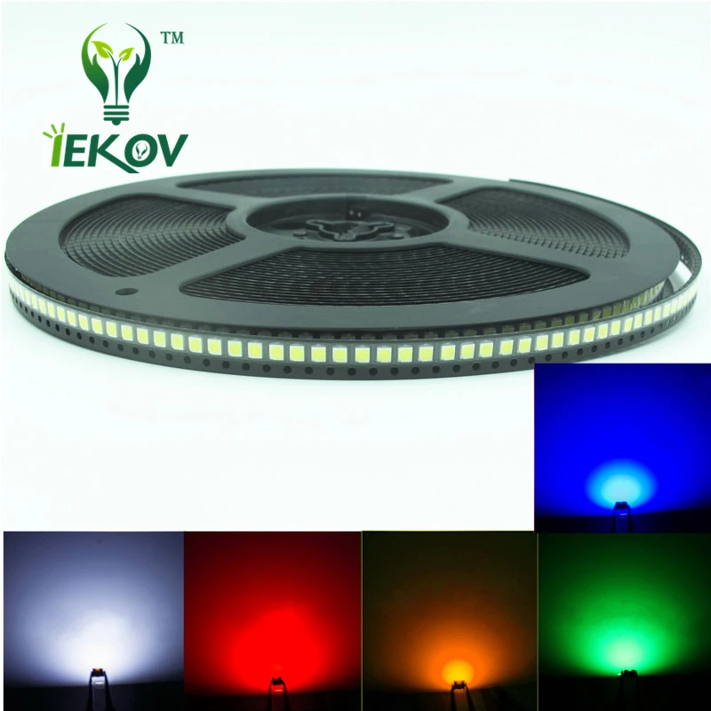 

100pcs 5 Values 1210/3528 led Super Bright 20 pcs each color Red/Green/Blue/Yellow/White LED Light Diode 1210/3528 SMD LED