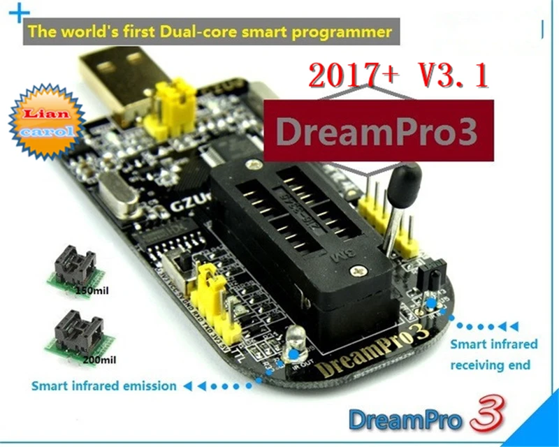 

2018+ DreamPro3 Offline Copy USB Motherboard BIOS SPI Flash 25 Programmer USB Link Burner SPI Programmeur