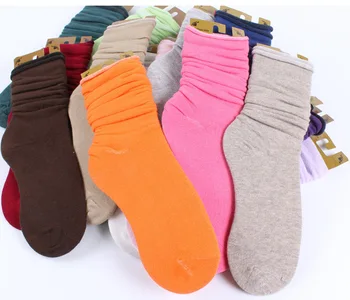

600pairs/lot women candy color cotton boot sock 21 color for choose