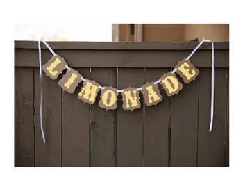 

Free Shipping 1 X LIMONADE Banner French Wedding Photo Booth Props Birthday Party Garland Deco Supply