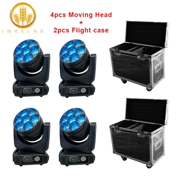 cheap IMRELAX High Power 4 STUKS 7*40 W Bee Ogen LED Moving Head Licht Zoom Wash DMX Podium DJ disco Moving Head Licht Met Flight Case