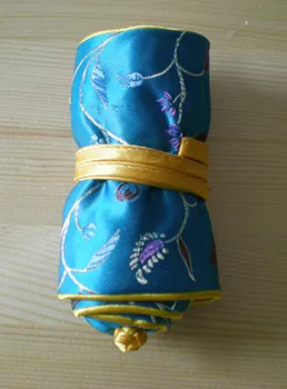 

Small Exquisite Jacquard Craft Gift Bags for Jewelry Travel Roll Packaging Pouch Silk Brocade Ring Earring Necklace Storage Pack
