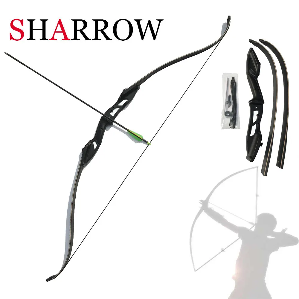 Brand New Traditional Archery Take Down Recurve Bow Right Hand Black
