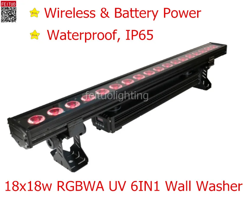 6 шт./лот Новый беспроводной светодиодный настенный прожектор 18x18 Вт RGBWA UV в 1 IP65