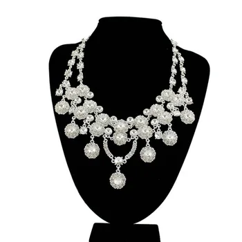 

bridal jewelry european style rhinestone jewelry sets glass accessories piece atmospheric models wedding accessories chain