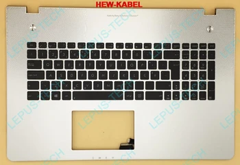 

PO Portuguese UK Keyboard For ASUS N76 N76V N76VB N76VJ N76VM N76VZ Top Cover Upper Case Palmrest 90R-NAL1K4I80Y Silver