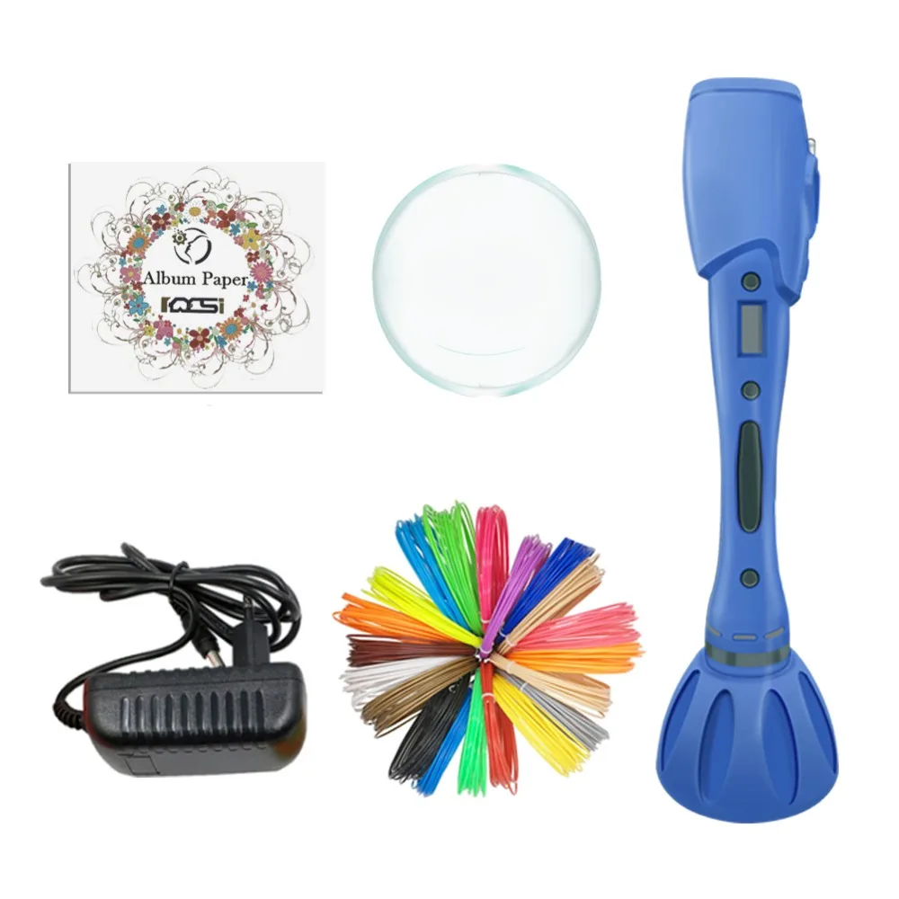  Christmas Gift Brand Model 3D Printer Pen With 1.75mm PLA Filaments 3 D Printing Pen Drawing Pens 