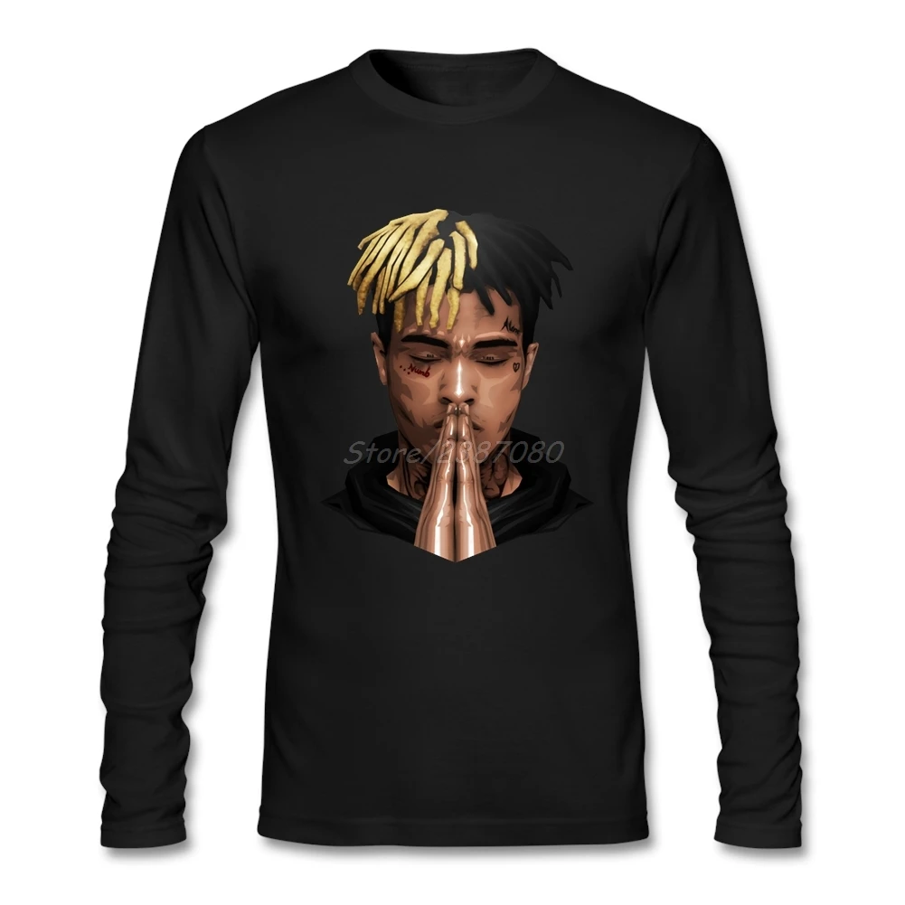 Футболка Rapper XXXTentacion с длинным рукавом Мужская футболка новый стиль дешевая
