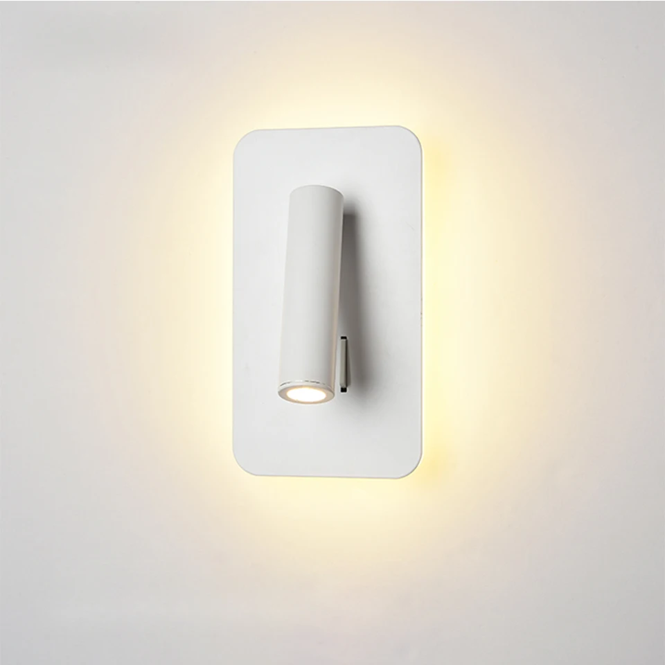  Nordic LED Wall Lamp with switch 3W spotligh 6W backlight free rotation Sconce indoor wall light Fo - 32994208979