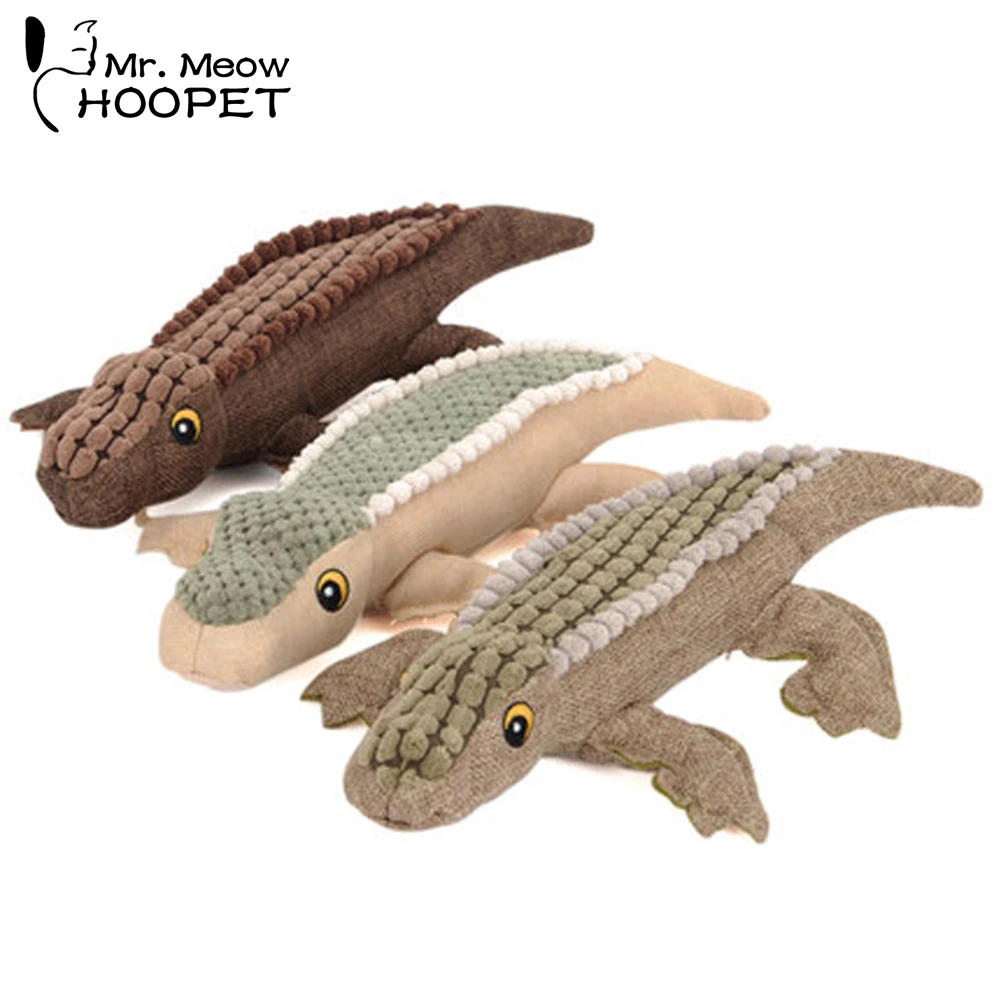 

Hoopet Pet Dog Cat Toy Cute Animal Crocodile Toys Chew Sound Toys Training Supply