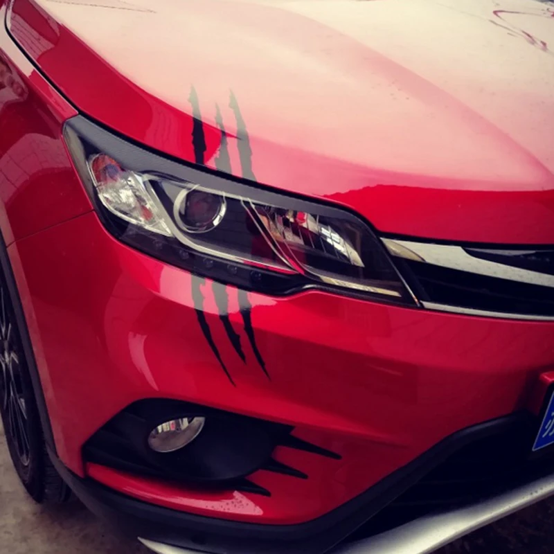 Автомобильный Монстр Коготь полоска от царапин наклейка на фару для Citroen C-Quatre