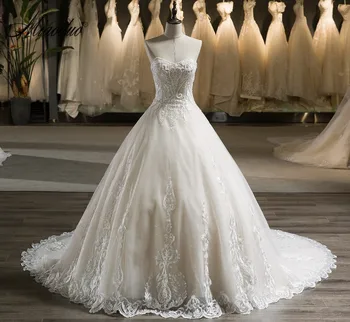 

New Princess Wedding Dress Sweetheart Neckline Lace Beading Ball Gown Wedding Dresses for bride New brides dresses for weddings