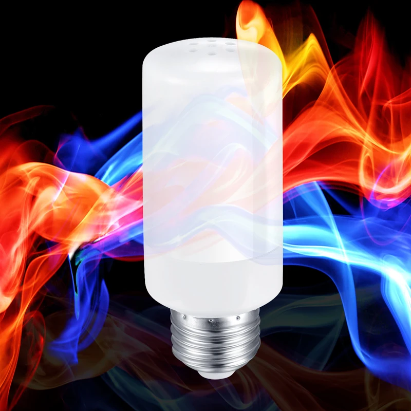 

New Colorful E27 E14 2835SMD Flame LED lamp Effect Fire Filament Bulb 66 99LEDS Flickering indoor outdoor Lights 85~265V