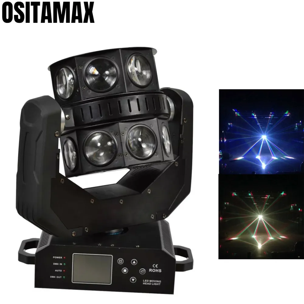 

free shipping 16X12W LED Beam Moving Head Disco Light Ball Laser Lighting RGBW 4IN1 Sound Active Stage DJ Equipment