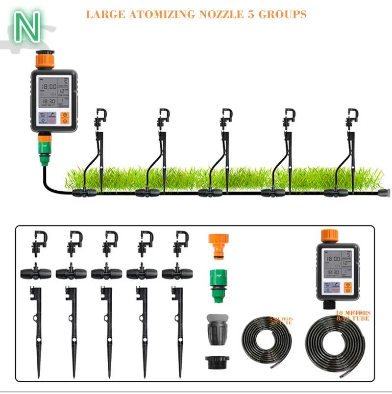 Новая система капельного орошения автополива, компоненты для полива растений, таймер автоматического полив растений - Цвет: N