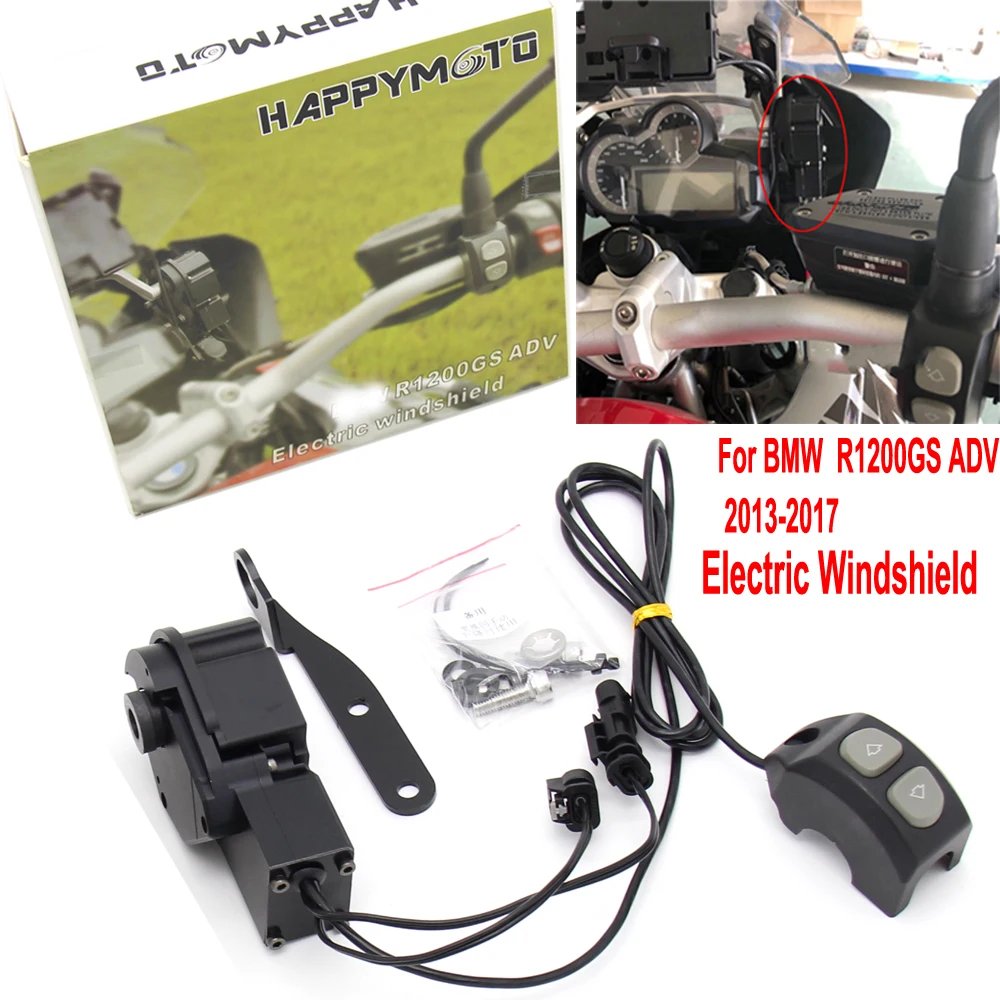 

For BMW r1200gs ADV 2013-2017 waterfowl electric windshield wind wind elevator remote control switch