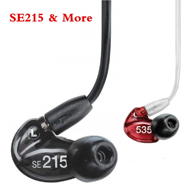 Ship in 48 Hours SE215 Earphons Hi-fi stereo Noise Canceling 3.5MM SE 215 In ear Earphones Detchabl headset with Box VS SE535