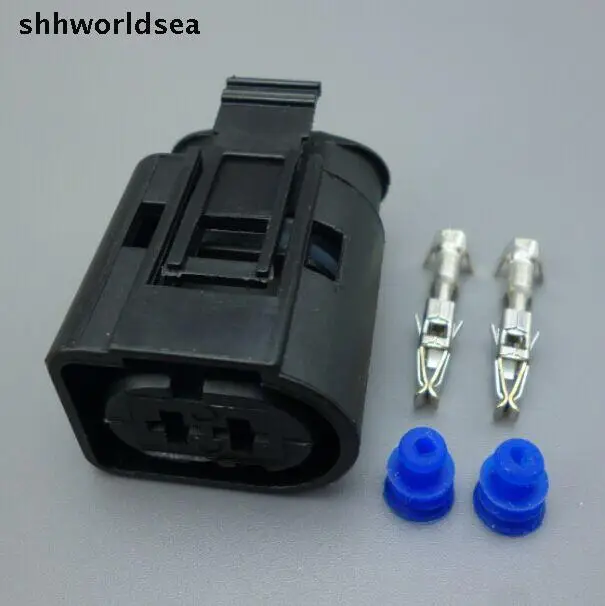 shhworldsea 2 pin car female housing adapter with competitive price 2P auto waterproof electrical plug connector 1-967412-2 |