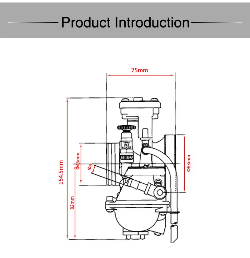 Alconstar 34-42 мм PWM карбюратор для мотоцикла 125cc-250cc 2 т 4 т ход гонки PWM34 36 38 40 42 мм Carb с силовой струей