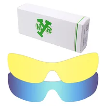 2 шт Mryok Анти-Царапины Сменные линзы для солнцезащитных очков-солнцезащитных очков оакли антикс линзы Ледяной Синий и HD желтый