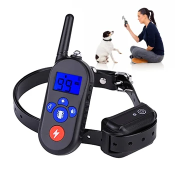 

Electric Dog Training Collar Remote Pet Shock Collar No Bark Rechargeable With LCD Display Dog Agility Product Anti Bark Device