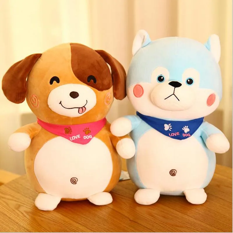 

Lovely Husky Dog Wearing Scarf Soft Plush Toy Stuffed Animal Dog Plush Doll Children Birthday Gift